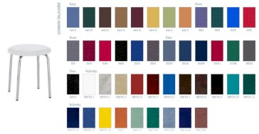 Stolička Sellula,chrom,čalouněná