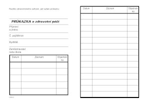 Průkazka o zdravotní péči