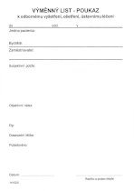 Výměnný list - poukaz (100 ks)