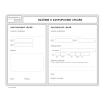 Hlášení o zastupování lékaře, 100ks