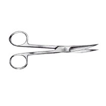 Nůžky zahnuté hrotnaté, 18 cm